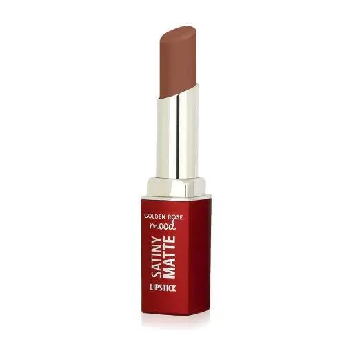 [550124] رژ لب جامد گلدن رز مدل Satiny Matte شماره 01