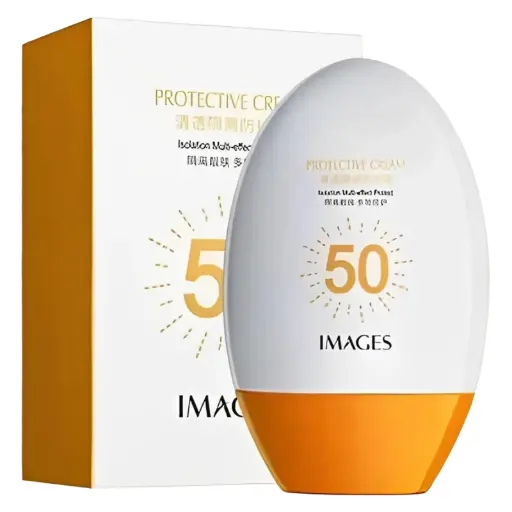[770191] کرم ضد آفتاب بدون رنگ ایمجز SPF 50 مدل Protective مناسب انواع پوست حجم 45 میلی لیتر