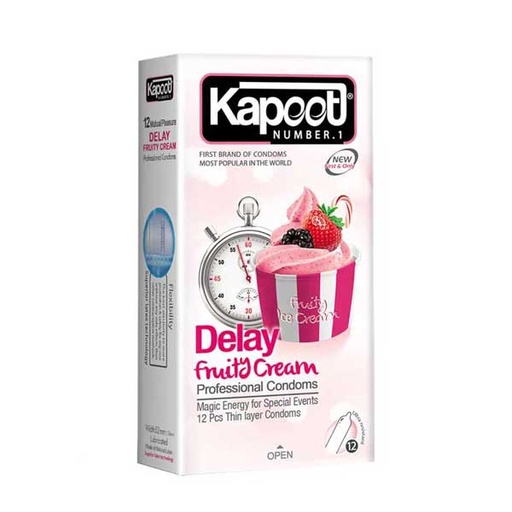 [2994] کاندوم کاپوت مدل Fruity cream بسته 12 عددی