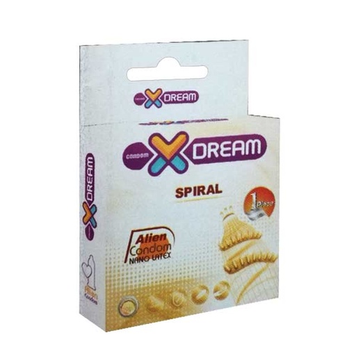[5271] کاندوم فضایی چرخشی ایکس دریم Xdream Spiral بسته 1 عددی