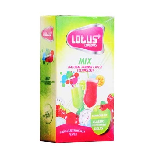 [5685] کاندوم لوتوس مدل Lotus Mix بسته 12 عددی