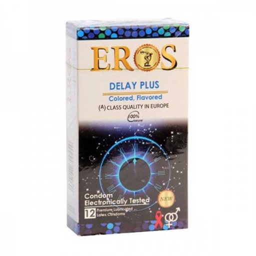 کاندوم اروس مدل Delay Plus بسته 12 عددی