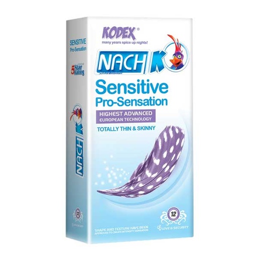 کاندوم کدکس مدل Sensitive Pro-Sensation بسته 12 عددی