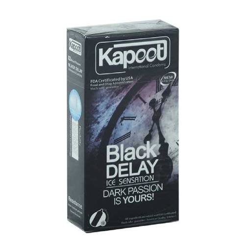 [8433] کاندوم کاپوت مدل Black Delay بسته 12 عددی