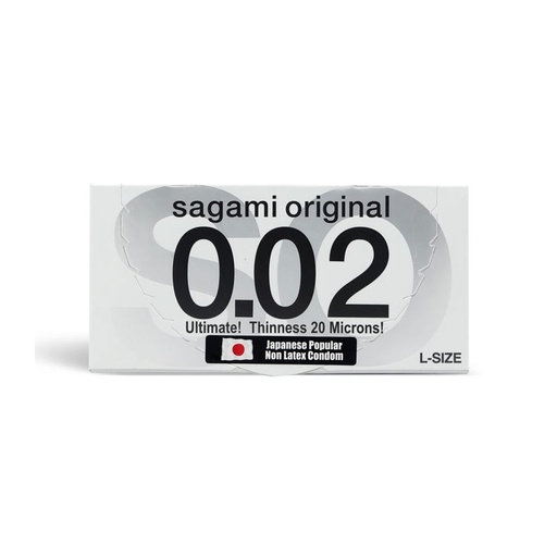 کاندوم ساگامی سایز بزرگ دو عددی اورجینال SAGAMI ORIGINAL 0.02