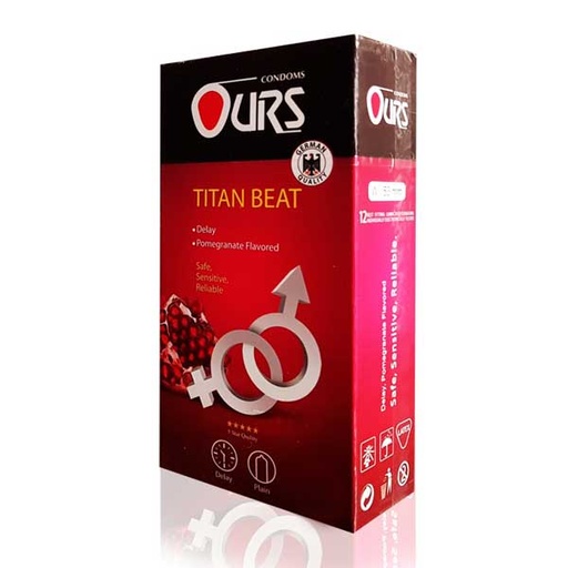 [8802] کاندوم اورز مدل Titan Beat بسته 12 عددی