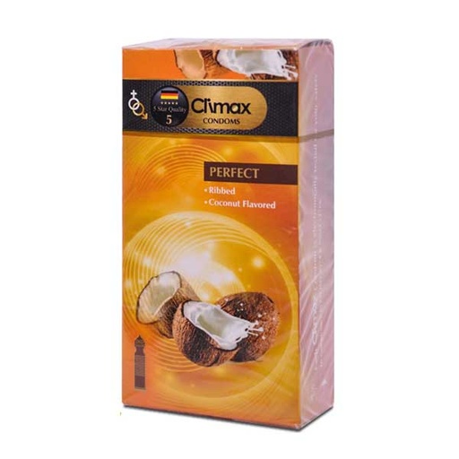 [8822] کاندوم شیار دار کلایمکس با اسانس نارگیل Climax Perfect