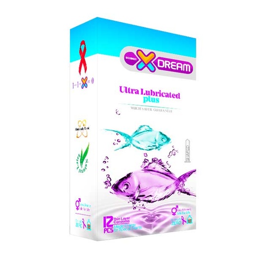 [8844] کاندوم ایکسدریم مدل بسیار روان Ultra Lubricataed plus بسته 12 عددی