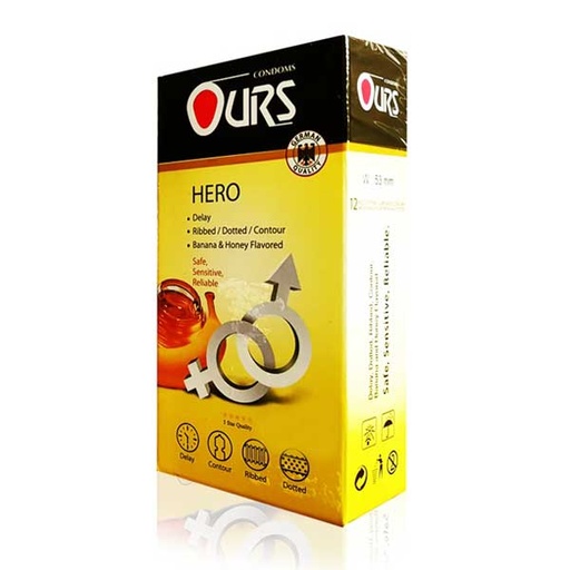 کاندوم اورز مدل Hero بسته 12 عددی