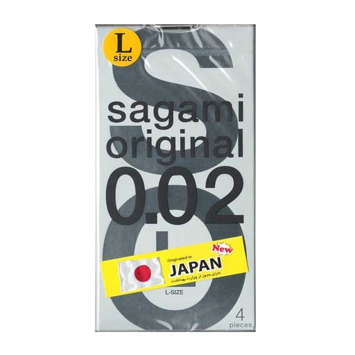 [8957] کاندوم ساگامی سایز بزرگ چهار عددی SAGAMI ORIGINAL 0.02