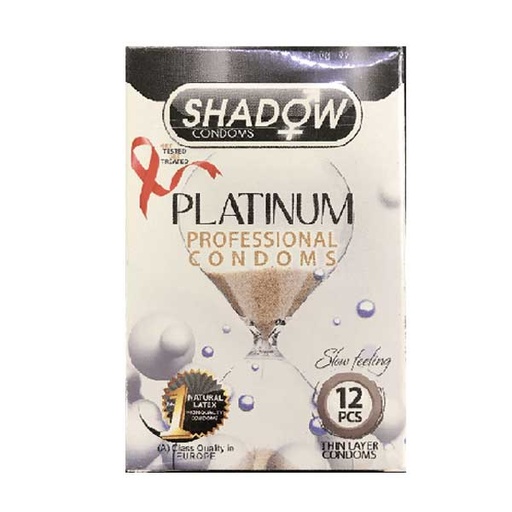 [9349] کاندوم شادو مدل تنگ کننده Platinum بسته 12 عددی