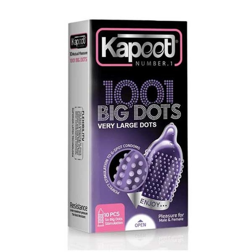 [9890] کاندوم خاردار کاپوت مدل BIG DOTS بسته 10 عددی