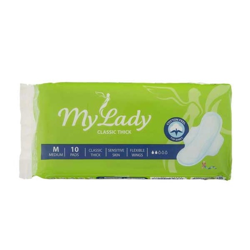 [15440] نوار بهداشتی مای لیدی مدل Cotton Feel Medium - بسته 10 عددی