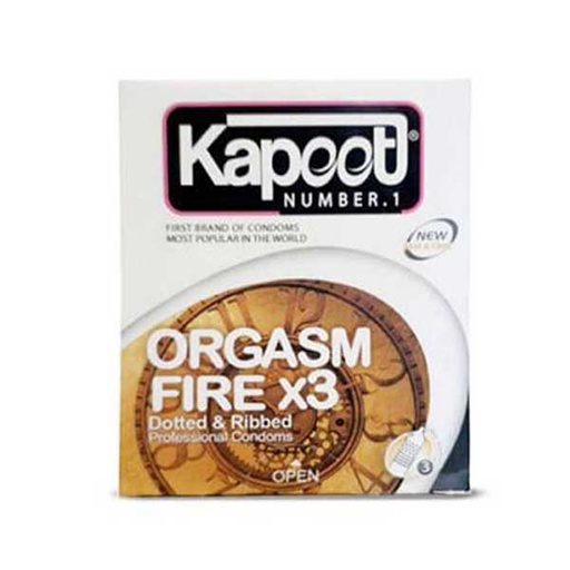 [15692] کاندوم ارگاسم سه برابر Kapoot Orgasm Fire 3 بسته سه عددی