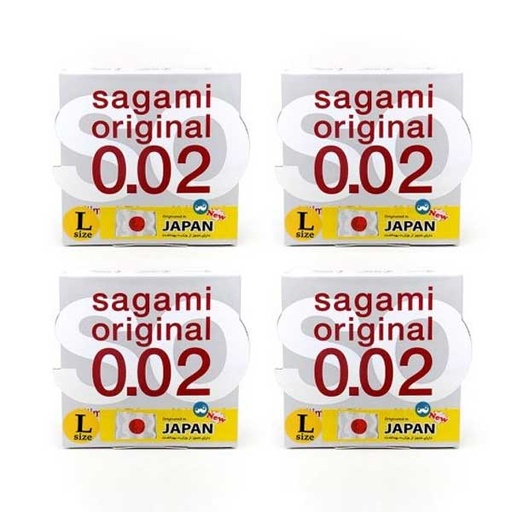4 بسته تک عددی کاندوم ساگامی سایز بزرگ Sagami Original 0.02