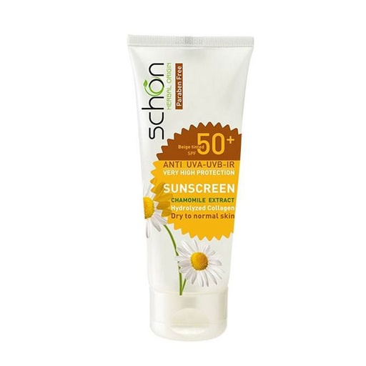 کرم ضد آفتاب رنگی SPF50+ شون مناسب پوست خشک تا نرمال حجم 50 میل-رنگ بژ 