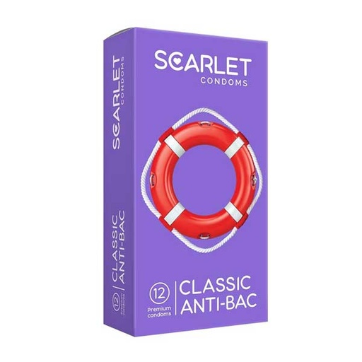 [20979] کاندوم کلاسیک آنتی باکتریال اسکارلت CLASSIC ANTI-BAC