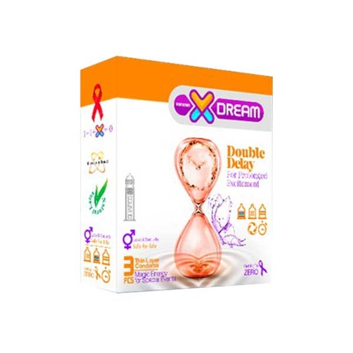 کاندوم ایکس دریم مدل Double delay بسته 3 عددی