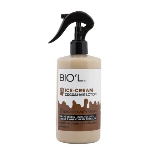 لوسیون مو بیول مدل بستنی شکلاتی (بدون نیاز به آبکشی) حجم 400 میل