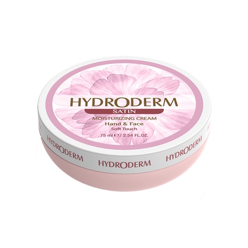 کرم کاسه‌ای مرطوب کننده و نرم کننده دست و صورت Satin هیدرودرم صورتی 75میل