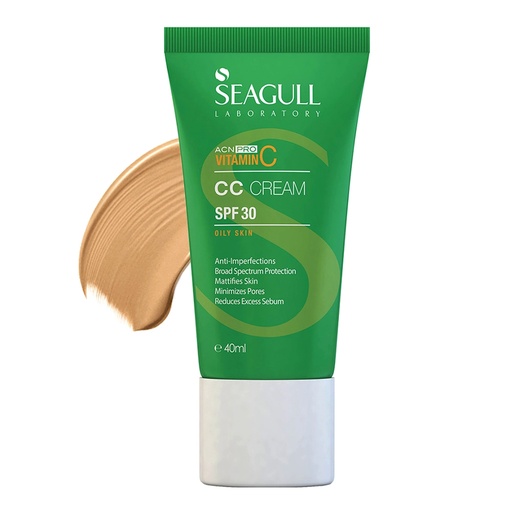[34580] CC کرم رنگی متعادل کننده چربی SPF30 سی گل مناسب پوست چرب حجم 40 میل