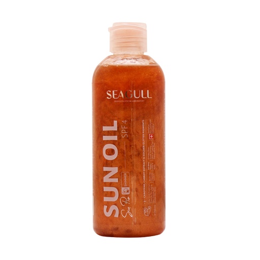 روغن برنزه کننده اکلیلی و ویتامینه صورت و بدن SPF4 سی گل 250 میل