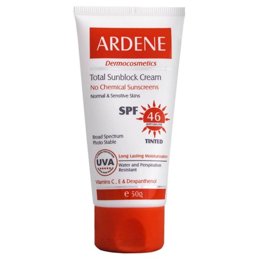 کرم ضد آفتاب رنگی آردن SPF46 پوست‌معمولی و حساس 50گرم