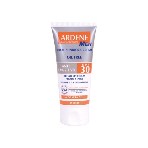 [34713] کرم ضدآفتاب SPF30 آقایان آردن انواع‌پوست 60گرم