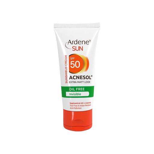 [34771] کرم ضدآفتاب آکنه‌سول‌پلاس SPF50 بی‌رنگ فاقد چربی آردن سان پوست‌چرب  و جوشدار 50گرم
