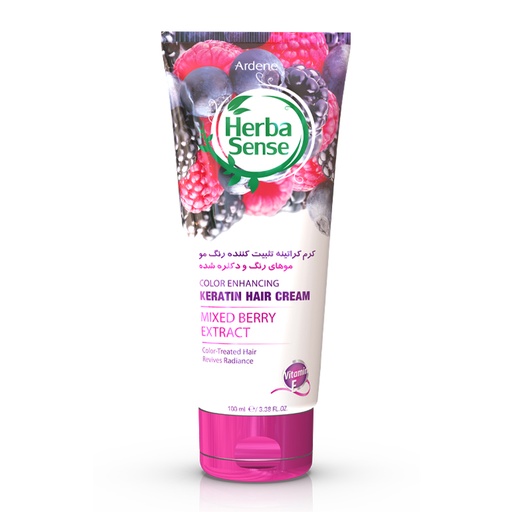  کرم کراتینه مو تثبیت‌کننده‌ رنگ آردن هرباسنس حاوی عصاره توت‌وحشی مناسب موهای رنگ و دکلره شده 100میل
