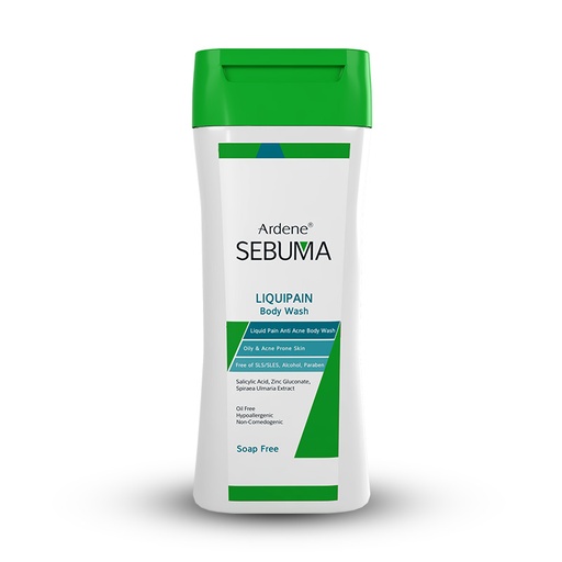 [34796] مایع شوینده غیر صابونی بدن آردن سبوما مدل LIQUIPAIN BODY WASH مناسب پوست‌چرب و دارای آکنه‌ 250میل