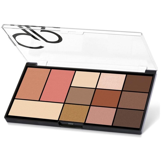 [35392] پالت چشم و صورت گلدن رز مدل City Style - شماره 01 (Warm Nude)
