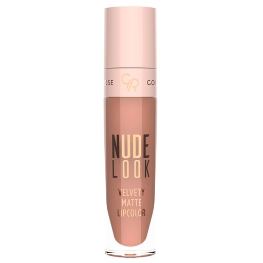 رژ لب مایع مات گلدن رز مدل Nude Look شماره 01 (Just-Nude)