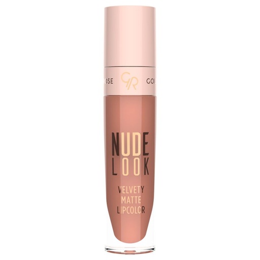 رژ لب مایع مات گلدن رز مدل Nude Look شماره 02 (Peachy-Nude)