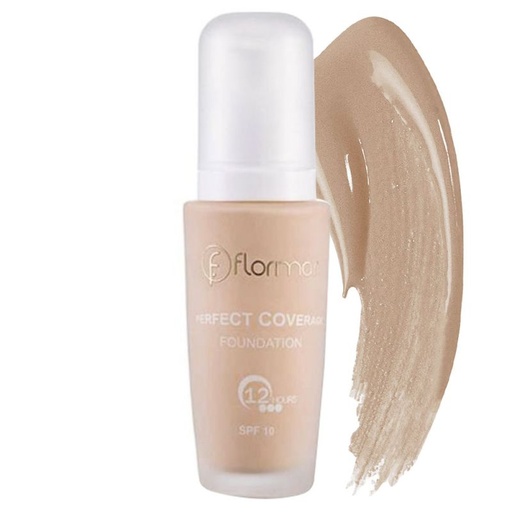[36845] کرم پودر فلورمار مدل Perfect Cover - شماره 114 (Light Beige)