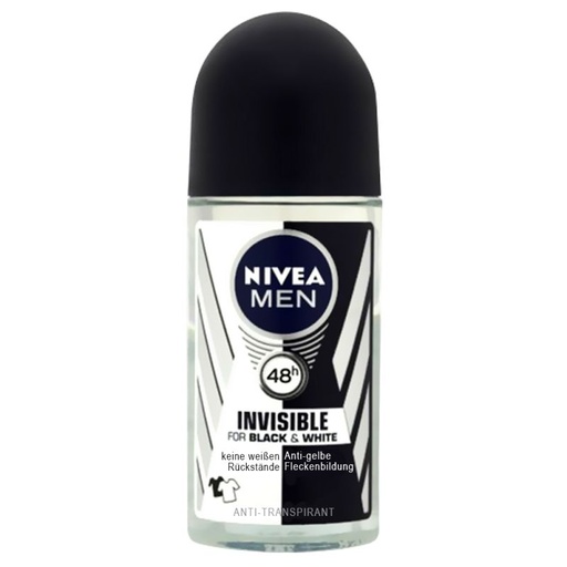 [38039] رول ضد تعریق مردانه نیوآ مدل Invisble Black and White حجم 50 میل