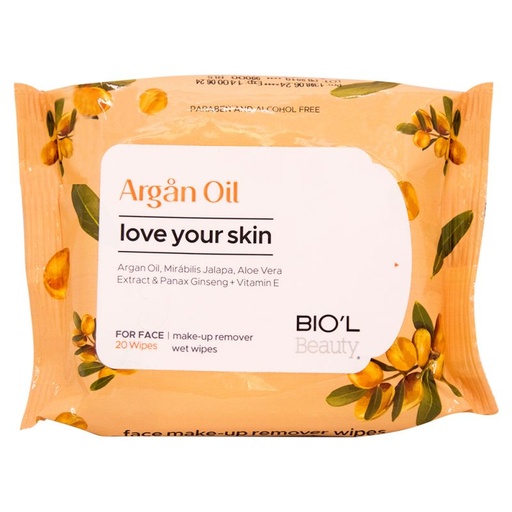 [38290] دستمال مرطوب بیول مدل Argan Oil بسته 20 عددی