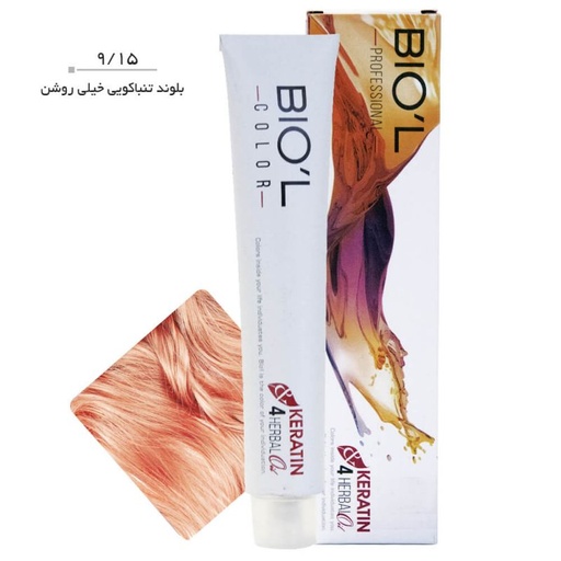[38412] رنگ موی بیول سری Tobacco مدل بلوند تنباکو خیلی روشن شماره 9.15