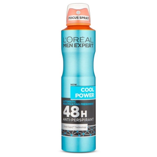 [38877] اسپری ضد تعریق لورآل سری Men Expert مدل Cool Power حجم 150 میل
