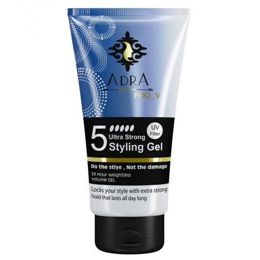 [39310] ژل حالت دهنده فوق العاده قوی مو آدرا مدل Ultra Strong Styling Gel حجم 150 میل