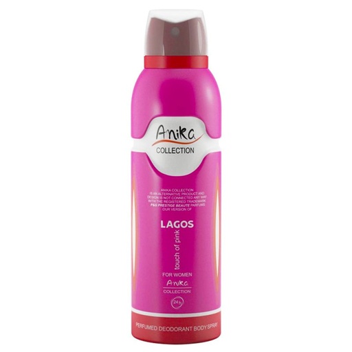 [39638] اسپری دئودورانت زنانه آنیکا مدل locoste touch of pink حجم 200 ميل