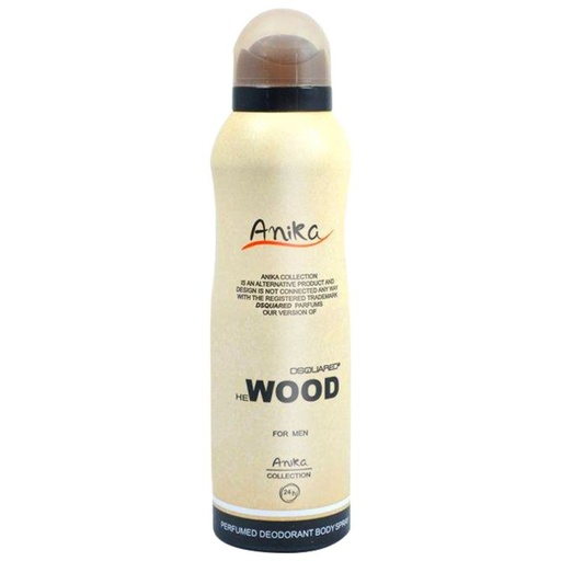 [39649] اسپری دئودورانت مردانه آنیکا مدل WOOD حجم 200 ميل