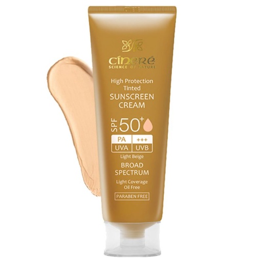 [40181] کرم ضد آفتاب رنگی +SPF50 سینره مناسب انواع پوست حجم 50 میل - بژ روشن