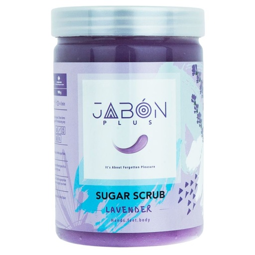 [40308] ژل اسکراب شکری لایه بردار پوست ژبن پلاس مدل Lavender وزن 900 گرم