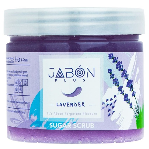 [40313] اسکراب شکری لایه بردار پوست ژبن پلاس مدل Lavender وزن 450 گرم