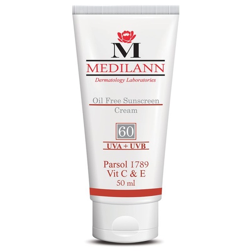 [40989] کرم ضد آفتاب رنگی Spf60 مدیلن مناسب پوست چرب حجم 50 میل