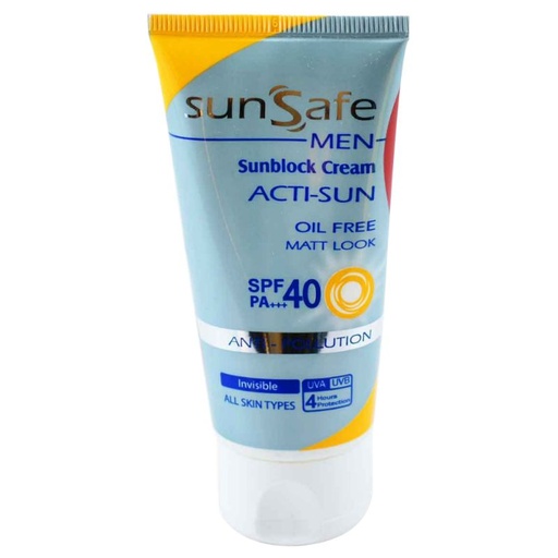 کرم ضد آفتاب آقایان سان سیف SPF40 حجم 50 میل