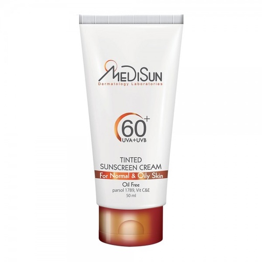 [41214] کرم ضد آفتاب مدیسان سری Normal And Oily Skin مدل Tinted حجم 50 میل