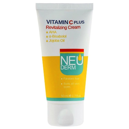 [41238] کرم روشن کننده نئودرم مدل Vitamin C Plus حجم 50 میل مناسب برای انواع پوست