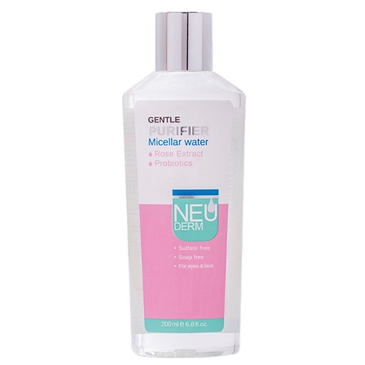 [41260] محلول پاک کننده آرایش صورت نئودرم مدل Gentle Purifier حجم 200 میل